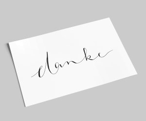 lettering card | Thanks | Thank you card with hand lettering