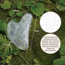 Gua sha - Naturalny kryształ górski - Akcesoria do masażu - Lifting twarzy - Bezpłatna osłona
