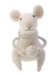 Muis met theekan vilt