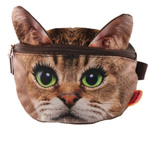 Waist bag cat with ears, cute and quirky
