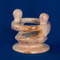 303 Merry go round tealight small - soapstone
