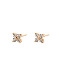 Elegant gold and silver earrings with sparkling crystal accents, perfect for any occasion.