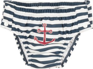 UV-Schutzwindel mit Verschluss Maritime - Marine / Weiß