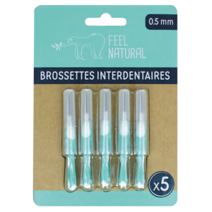 Set of 5 interdental brushes 0.5 mm - Natural feel