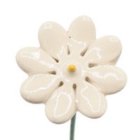 Madeliefje bloem keramiek mini Wit 2,5 cm