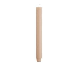 Set of 20 iced apricot-colored dinner candles, each measuring 2.6 x 30 cm.