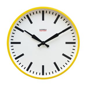 Cloudnola Factory Station Uhr 45 cm Gelbe Streifen