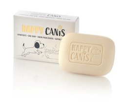 A 100g bar of Happy Canis dog soap, made with natural ingredients to gently cleanse and care for your canine companion's coat.