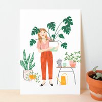 Postkarte | Pflanzenmädchen