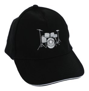 Baseball-Cap mit eingesticktem Schlagzeug