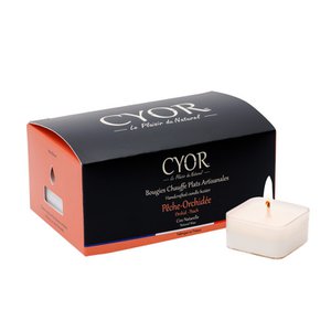 Pfirsich-Orchideen-Teelichtkerzen