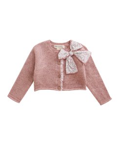 Strickjacke, Knöpfe und Schleifenkragen, 6–24 Monate, BGI86536
