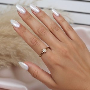 Starry Light - Verstelbare ring met 18K vergulde ster