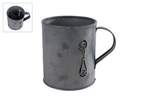 Bestekbakje grijs zink 10x14x12cm