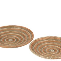J-Line Schüssel Circle - Seegras - Mix - 2 Stück