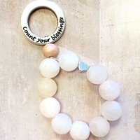 Key ring protection stone Rose quartz / accept and love