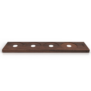 Liiton Whiskey Flight/onderzetter in hout, voor 4 whiskey glazen, LED Light, giftbox