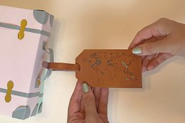 Stitch Map Bagagemærke - Brun