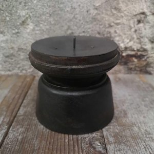 Lara candle stand small black 10x10x9cm (75604)