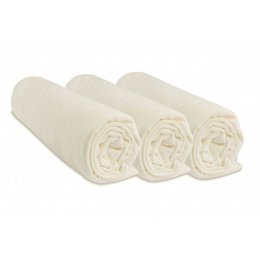 Set of 3 100% Cotton Jersey Fitted Sheets - 60x120cm