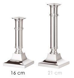 EDZARD kandelaar Kent kandelaar, verzilverd, aanslagbestendig, hoogte 16 cm