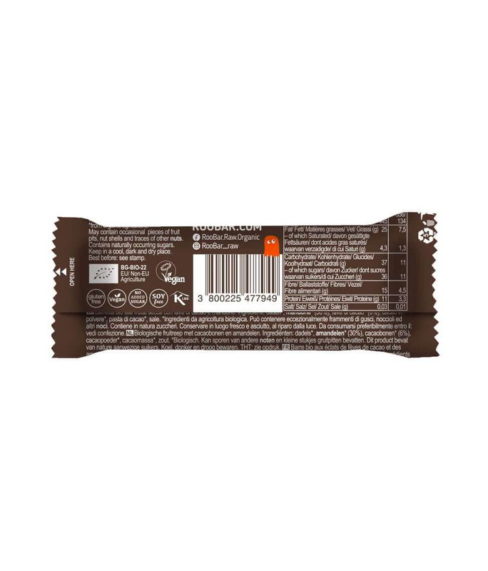 Cacao Nibs Bar, organic, Roobar, 30g