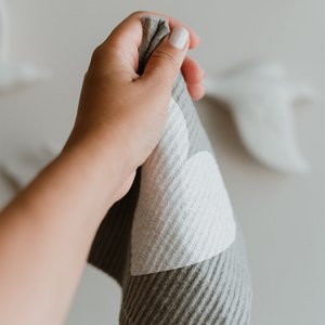 Sponsdoekjes hart grijs in set van 3 (VE = 10 stuks)