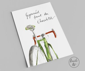Postcard | racing bike | Headwind shapes character