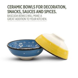 Set di ciotole decorative in ceramica da 2/4- 12 cm fatte a mano