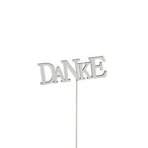 Houten tekst bedankt voor het plakken, H27cm, wit