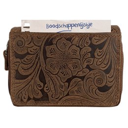 Pung Dame - Buffalo Læder - Læder - RFID - Blomsterprint - I 5 farver