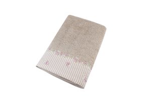 Katoenen handdoek Vintage beige 70x140 cm Isabelle Rose