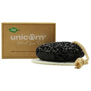 unicorn® lava pumice stone with luffa shelf