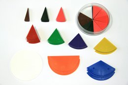 Brøkdele runde (71 dele) | Lær brøker matematik skole RE-Plastic®
