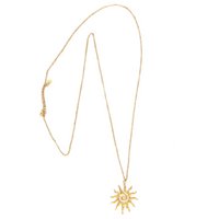 Lange gouden ketting zon