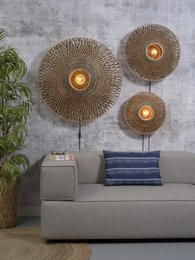Wandlamp Bali 44cm zw./nat., S