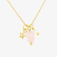 Halskette Rosenquarz Sterling Zilver