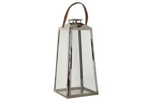 GLASS STEEL LAMP LAMP 30X30X66 SILVER CHROME FA208323