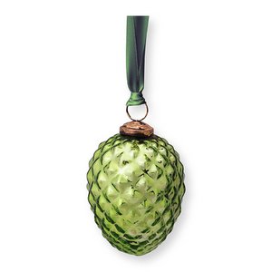 Ornament Glass Cone Light Green 10cm