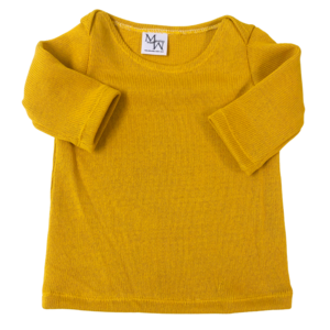 Romper shirt ocher yellow | Knitted fabric