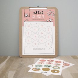Countdown calendar | green | incl. stickers