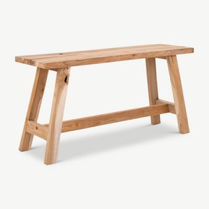 Madera Houten Bank, natuurlijk teakhout (90 cm)