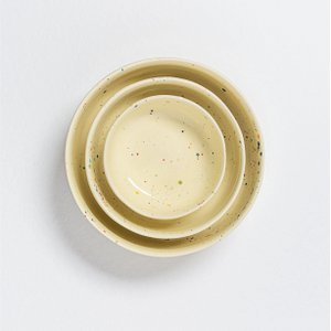 New Party Bowl Trilogy Set 3 pieces Yellow