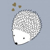 Paper poster - The hedgehog in love