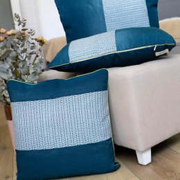 Fodera per cuscino decorativo blu Ami H'Yut