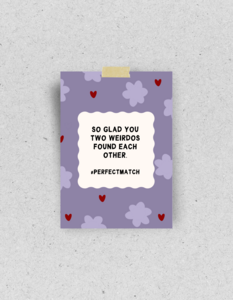 Ansichtkaart "Perfect match" | Gerecycled papier