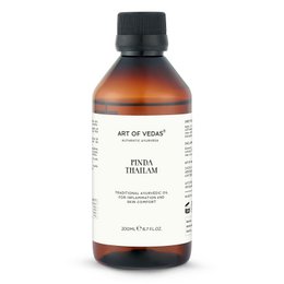  Traditional herbal oil for joint discomfort, inflammation, and pitta balance. Contains natural ingredients like sesame oil, turmeric, and other Ayurvedic herbs.