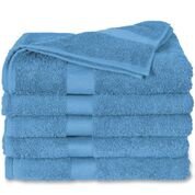 Set asciugamani 100% cotone blu