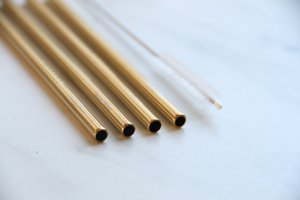 Kurze Trinkhalme x 4 + kostenlose Reinigungsbürste (Weihnachtsausgabe)