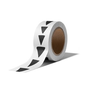 Washitape - 10m - per 9 - Ethnic triangles - black/white